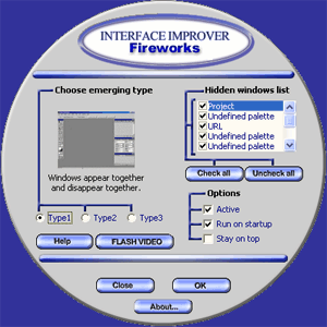 Macromedia Fireworks Interface Improver Screenshot
